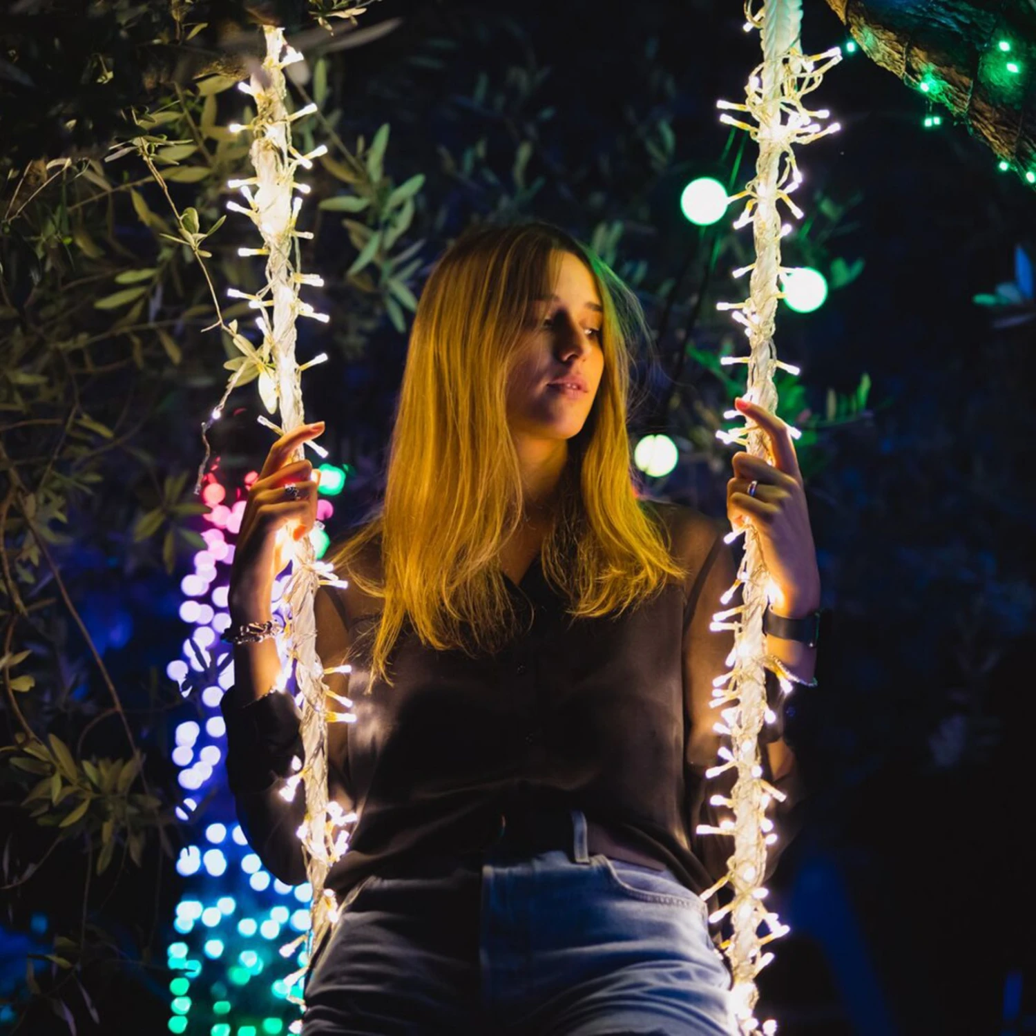 Smarter LED-Lichtervorhang Twinkly Für App, RGBW – Bild 5