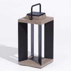 Solarlaterne Teckalu, Duratek/Alu Schwarz, 45,5cm