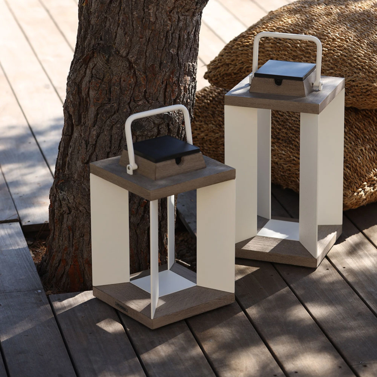 Solarlaterne Teckalu, Duratek/weiß, 45,5cm – Bild 2