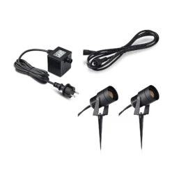 Markslöjd Garden 24 Starterset, Zwei Spots, Trafo Und Kabel