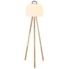 Nordlux LED-Stehleuchte Kettle Tripod Holz, Schirm 36cm