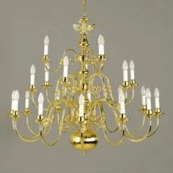 Flämischer Kronleuchter Maximilian, 21fl. M. Adler