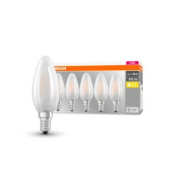 OSRAM LED-Kerzenlampe E14 4W 2.700K 470lm 5er