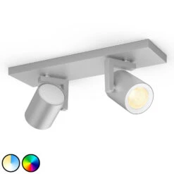Philips Hue Argenta LED-Spot Zweiflammig Aluminium