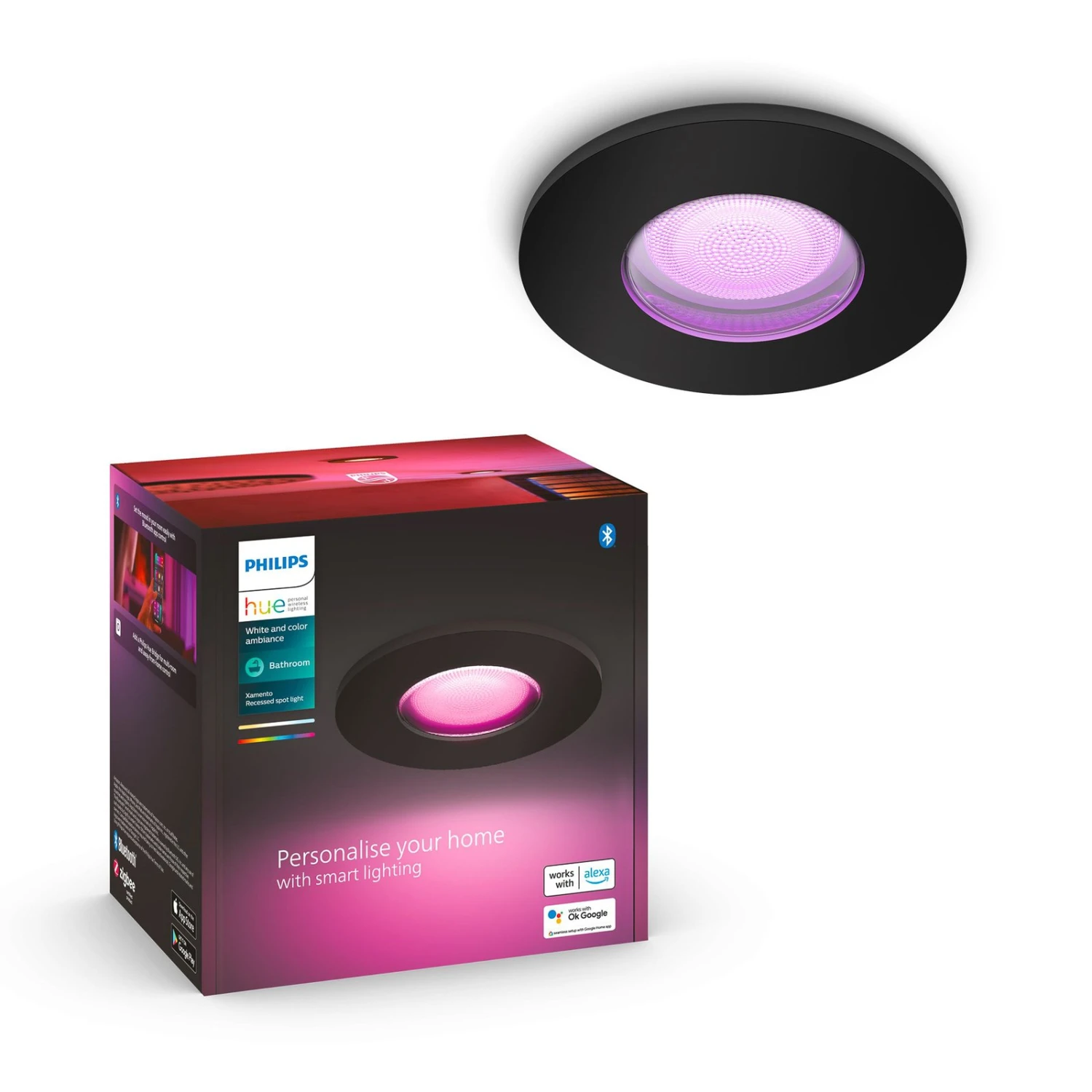 Philips Hue Xamento LED-Einbauspot, Schwarz – Bild 3