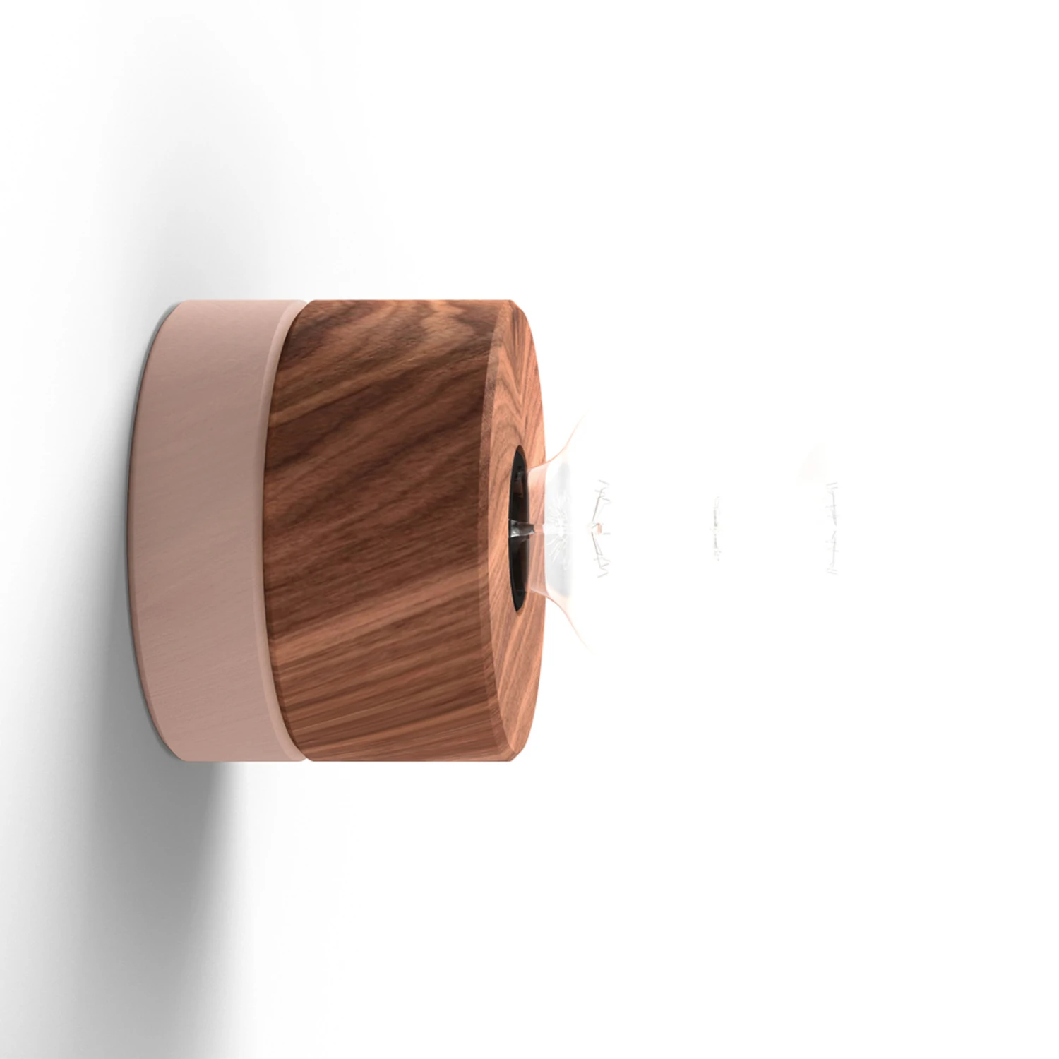 ALMUT 0239 Wandlampe, Nachhaltig, Walnuss/rosa – Bild 3