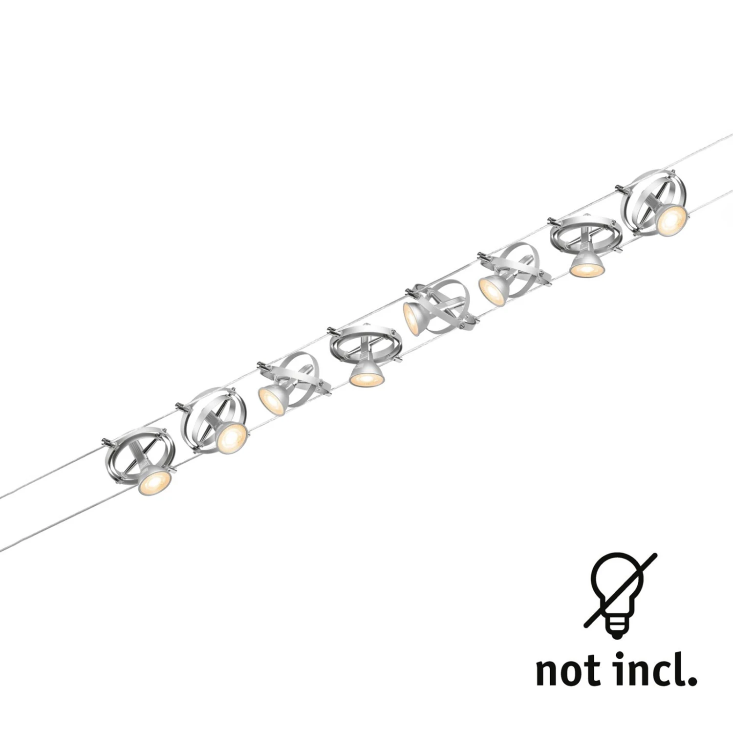 Paulmann Cardan Seilsystem Achtflammig, Chrom Matt – Bild 6