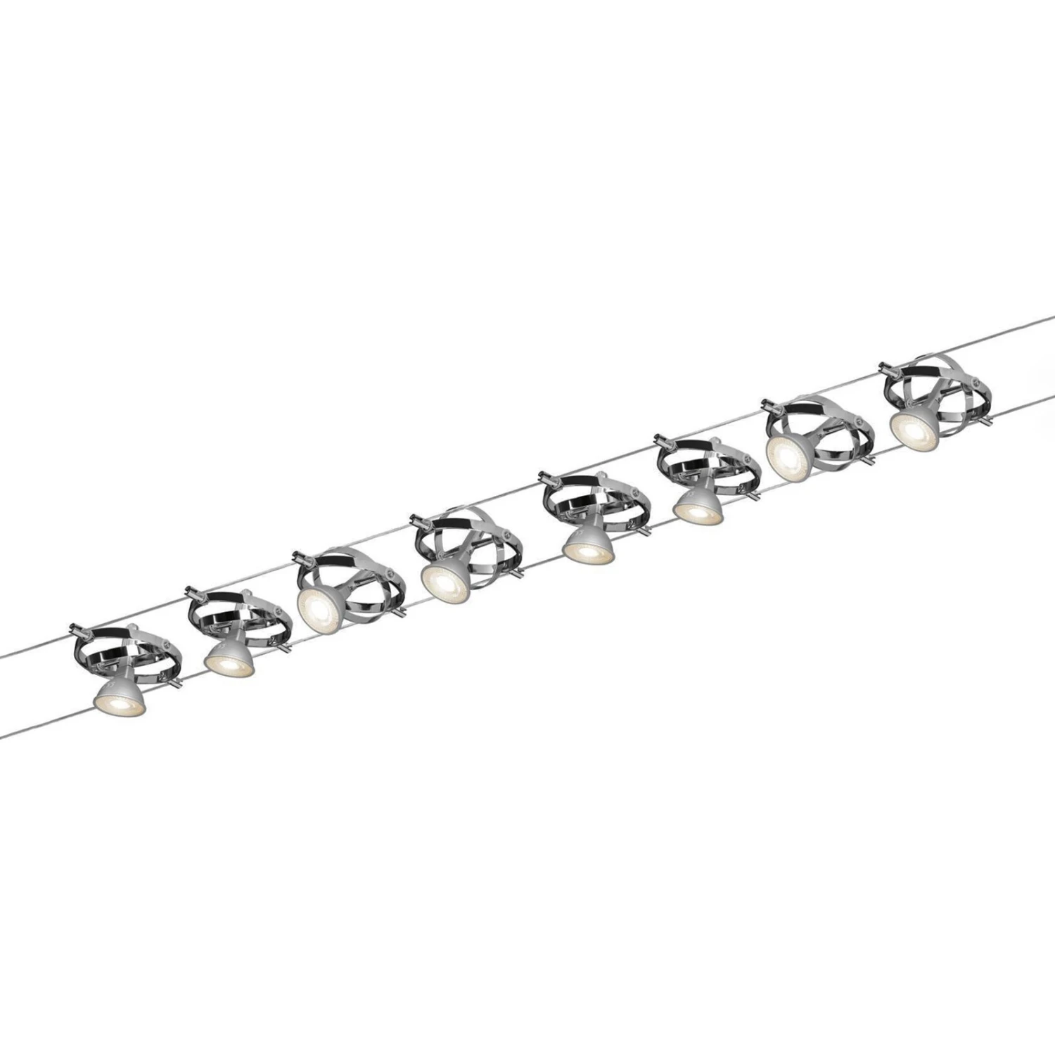 Paulmann Cardan Seilsystem 8fl. Chrom Matt/chrom