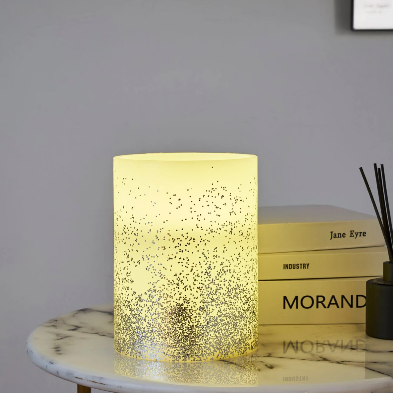 Pauleen Glowing Glitter BIG Candle LED-Kerze Wachs – Bild 2