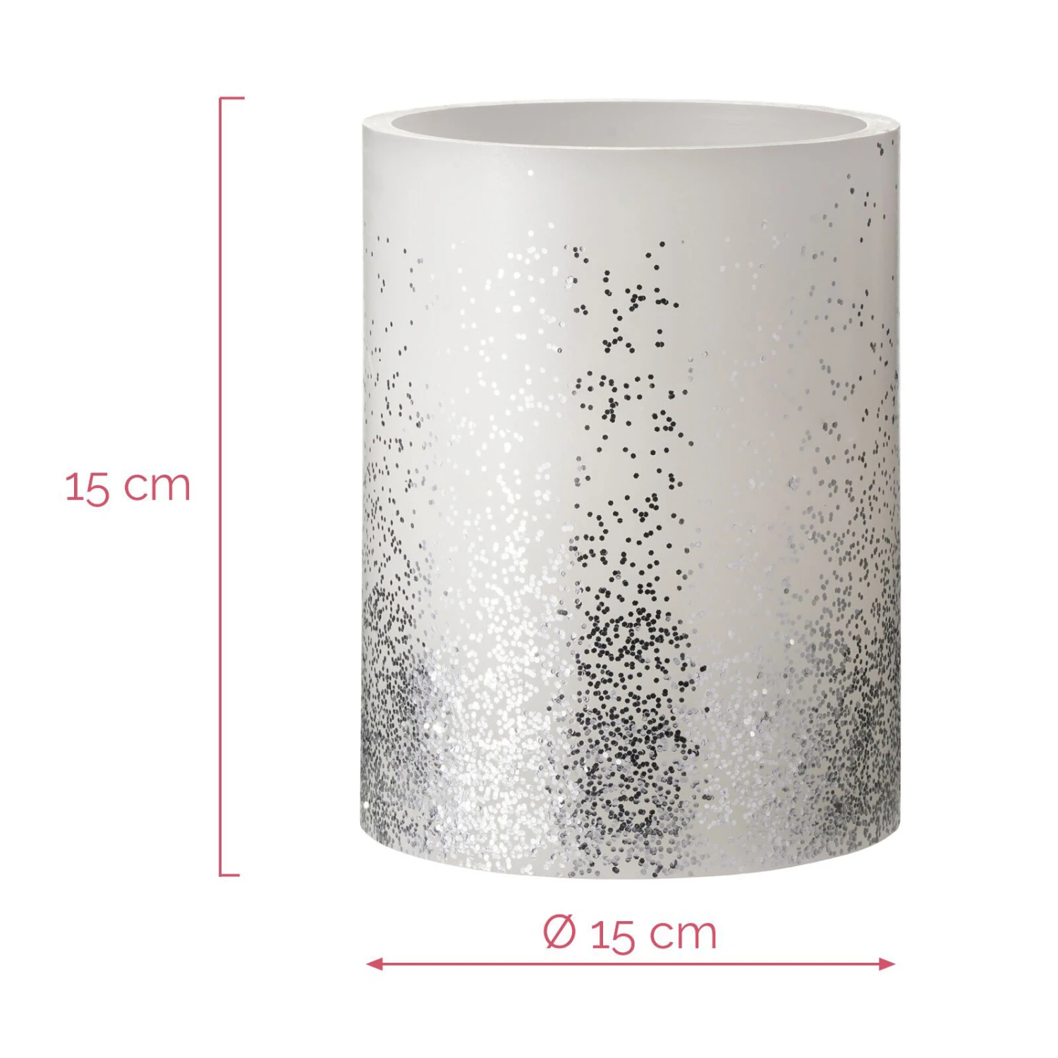 Pauleen Glowing Glitter BIG Candle LED-Kerze Wachs – Bild 6