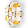 Slamp Mida Wandleuchte, 32x32 Cm, Amber/weiß