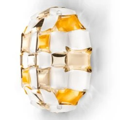 Slamp Mida Wandleuchte, 32x32 Cm, Amber/weiß