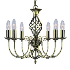 Kronleuchter Zanzibar 6-flammig In Altmessing