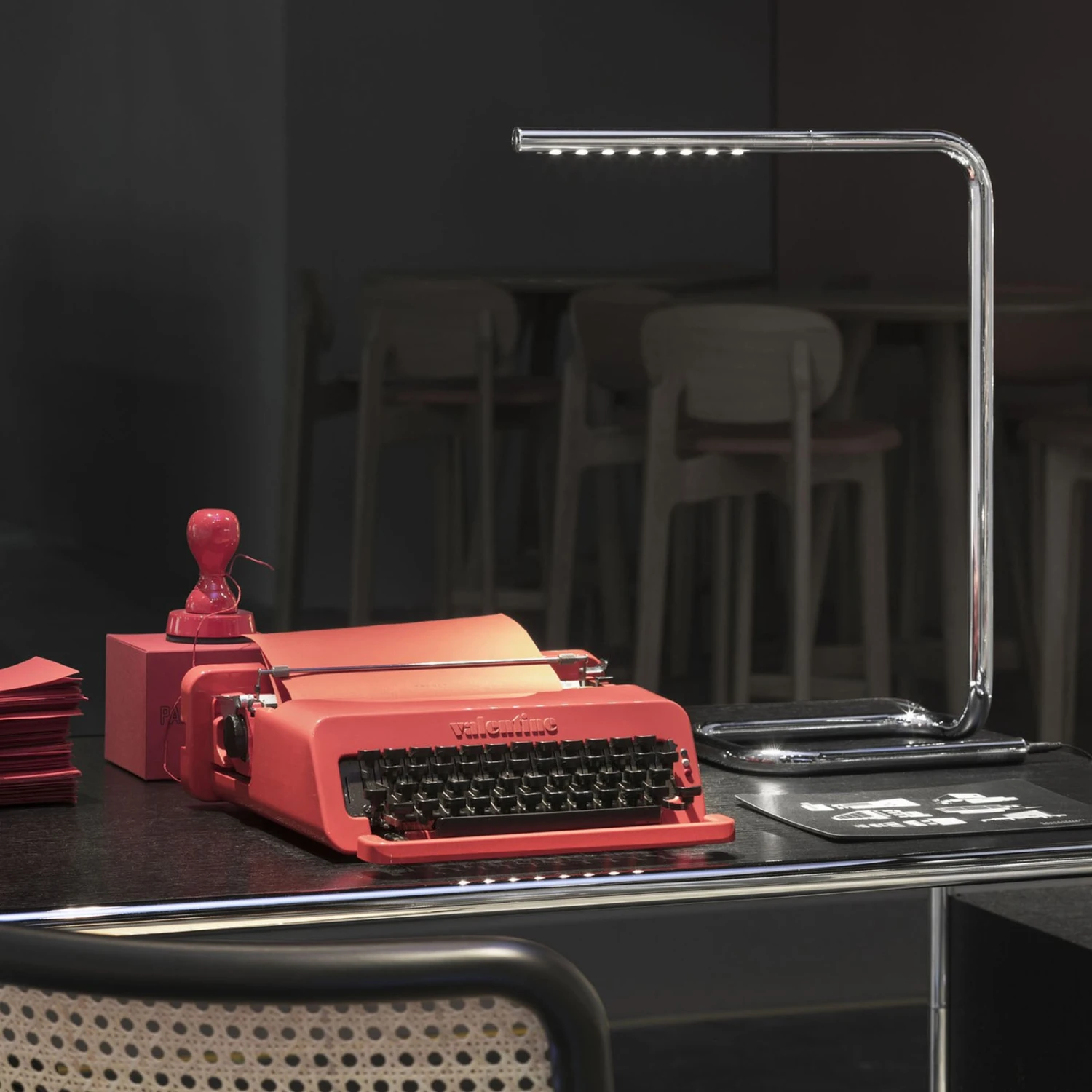 TECNOLUMEN LUM LED-Tischleuchte, Chrom – Bild 2