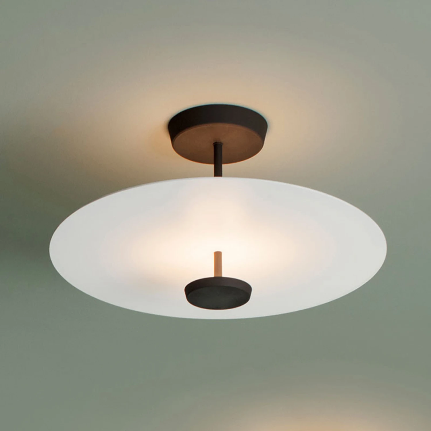 Vibia Flat LED-Deckenleuchte 2-flg. Ø 55 Cm Weiß