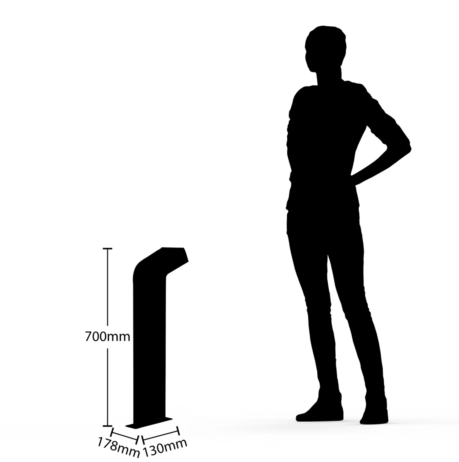 Arcchio LED-Pollerleuchte Vavara, Höhe 70 Cm – Bild 7