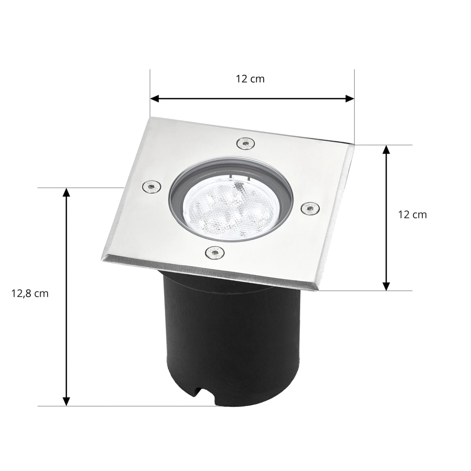 Lucande Eckige LED-Bodeneinbauleuchte Ava, IP67 – Bild 5