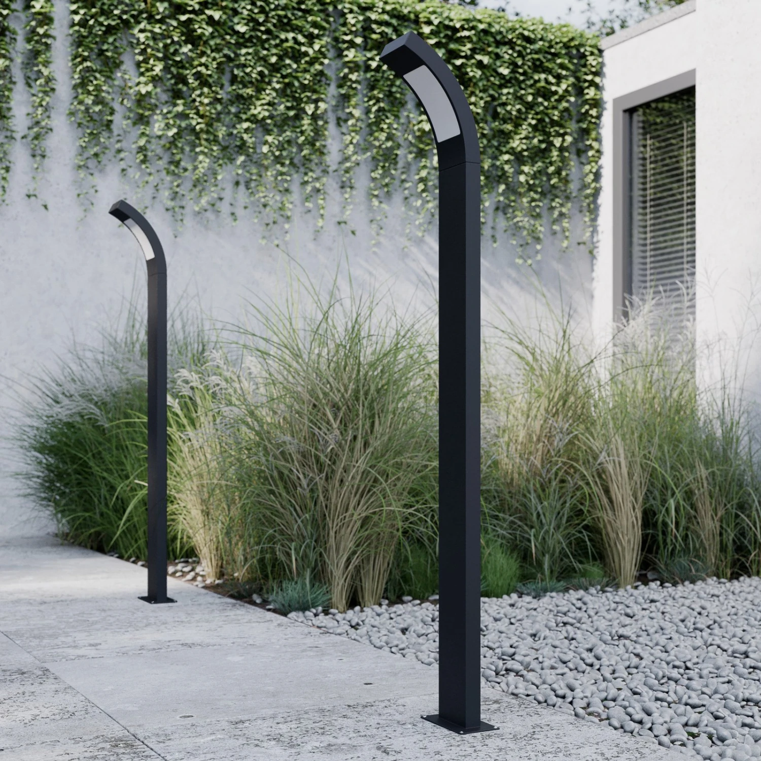 Lucande Juvia - LED-Wegelampe Aus Grafitgrauem Aluminium – Bild 3