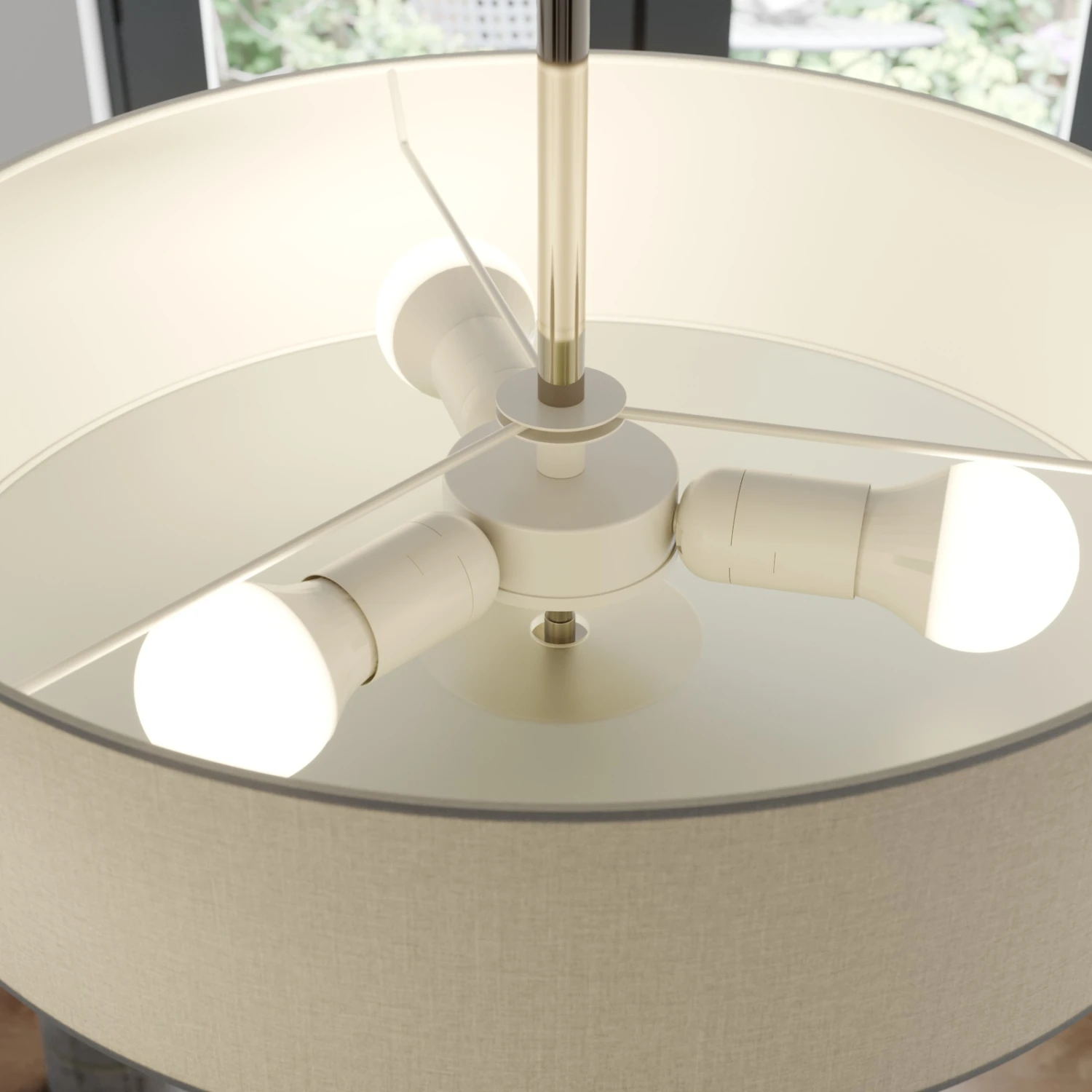 Deckenleuchte Josia Aus Stoff, Weiß – Bild 9