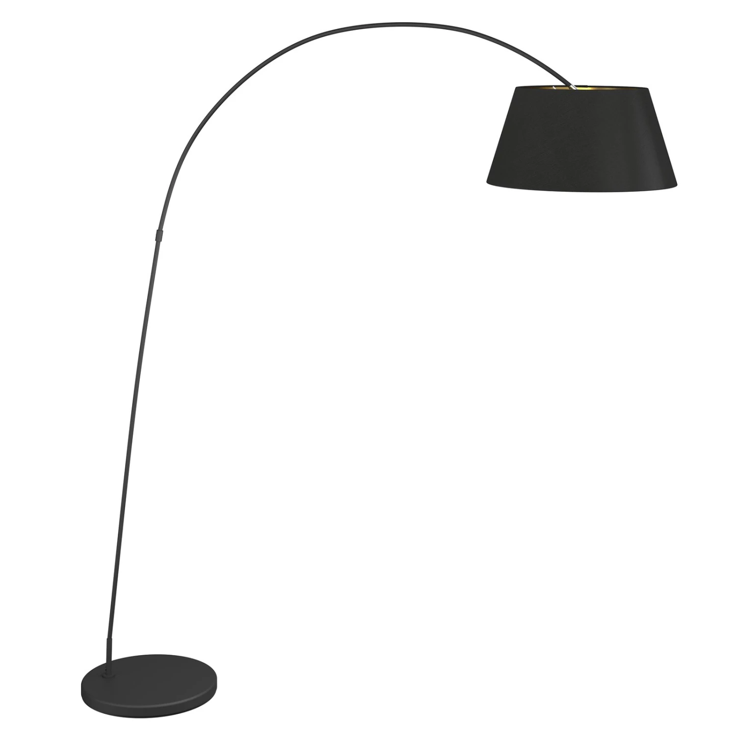 Bogenstehlampe Esti Mit Stoffschirm, Schwarz-gold – Bild 6