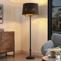 Lindby Christer Stehleuchte, Schwarz, 160 Cm