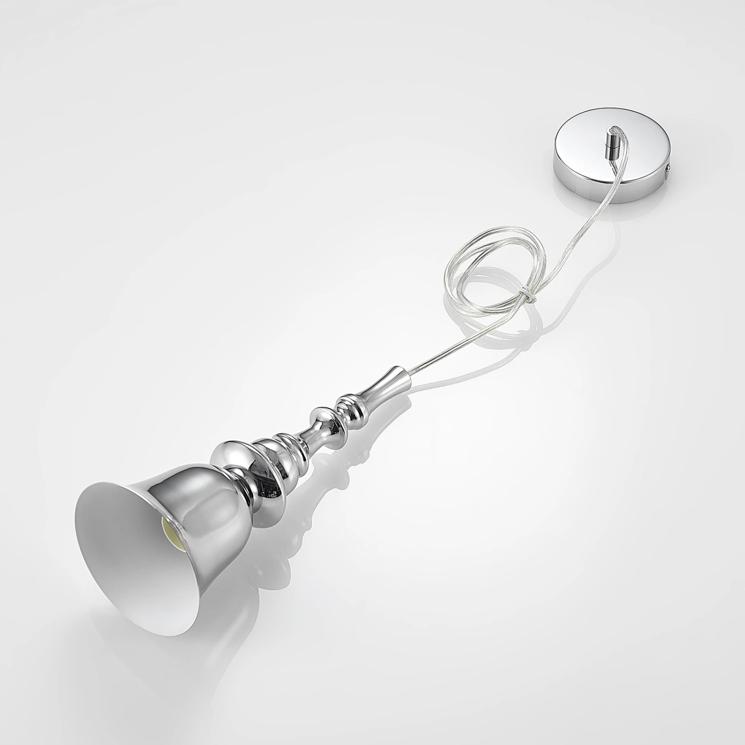 Lucande Gesja Pendellampe, Schirmlos, 1-fl., Chrom – Bild 8