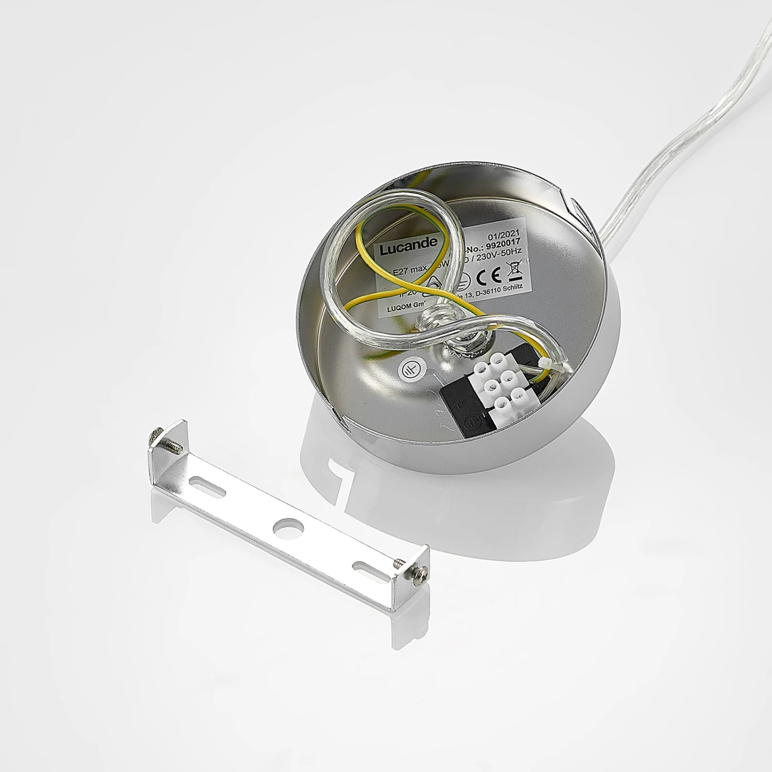 Lucande Gesja Pendellampe, Schirmlos, 1-fl., Chrom – Bild 9