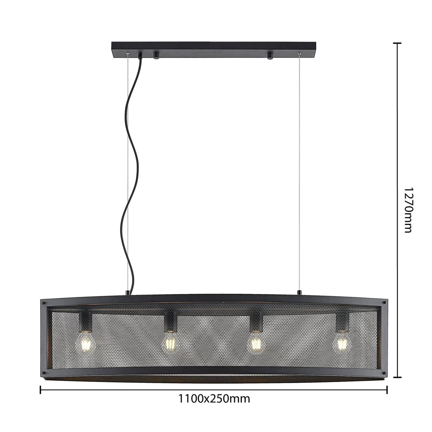 Lindby Mizgin Hängeleuchte Mit Gitter 4-flammig – Bild 5