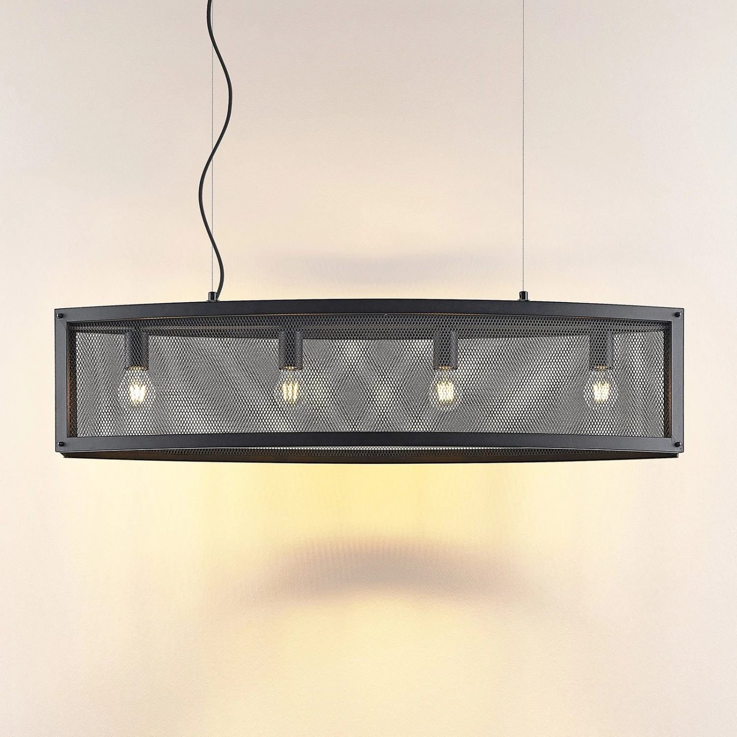 Lindby Mizgin Hängeleuchte Mit Gitter 4-flammig – Bild 6