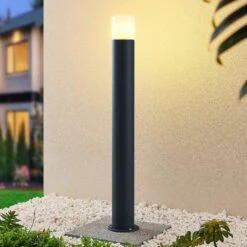 Lindby Tabyn Wegeleuchte, Rund, Dunkelgrau