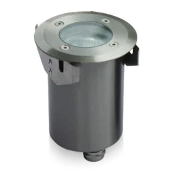 Lindby Ayca Bodeneinbauleuchte, Edelstahl, Rund