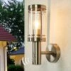 Außenwandleuchte Djori Aus Edelstahl Mit Sensor